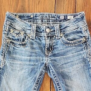 Miss Me Women's Distressed Blue Skinny Jeans